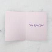 Belle carte florale de pensées bleues fleurs (Intérieur)