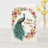 Belle Carte Florale d'Oiseau (Fleur jaune)