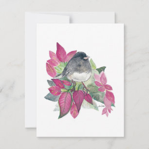 Belle carte Junco Watercolor Note