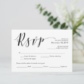 Belle carte l'épousant élégante de clôture de RSVP (Debout devant)