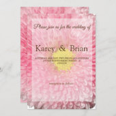 Belle carte Mariage florale (Devant / Derrière)