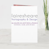 Belle carte Mariage Rose Rouge Invitation - Noir (Dos)