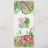 Belle carte Mariage Succulents (Dos)