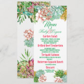 Belle carte Mariage Succulents (Devant / Derrière)