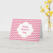 Belle carte mère chevron rose (Fleur jaune)
