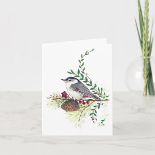 Belle carte Nuthatch Watercolor Note