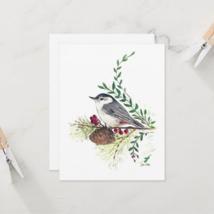 Belle carte Nuthatch Watercolor Note