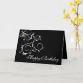 Belle carte personnalisable Scrollwork Vines D2 (Fleur jaune)