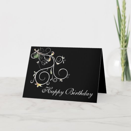 Belle carte personnalisable Scrollwork Vines D2 (Devant)