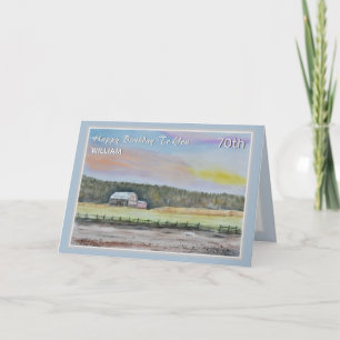 Belle carte personnalisée de grange de campagne