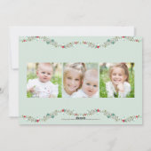 Belle carte photo de Noël Garlands - Bleu clair (Dos)