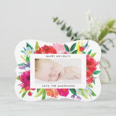 Belle carte photo florale brillante (Debout devant)