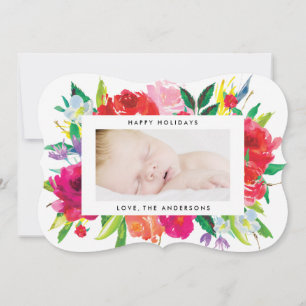 Belle carte photo florale brillante