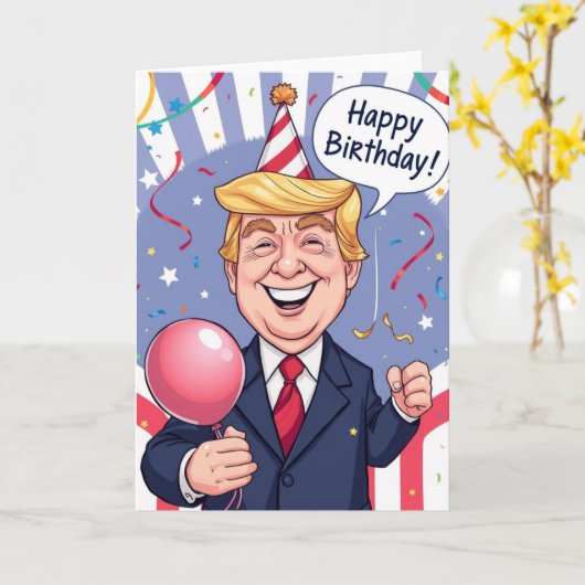 Belle carte pliée d'anniversaire - Conception pers (Fleur jaune)