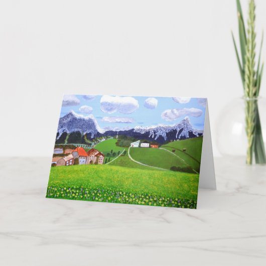Belle carte pliée d'invitation Norvège (Devant)