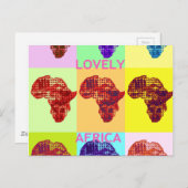 Belle carte postale Afrique Modèle horizontal (Devant / Derrière)