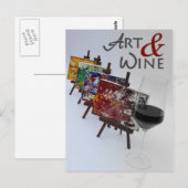 Belle carte postale Art & Vin ! (Devant / Derrière)