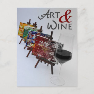 Belle carte postale Art & Vin !