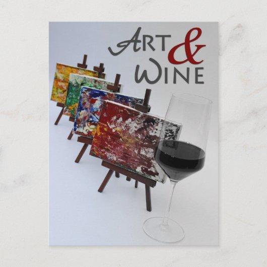Belle carte postale Art & Vin ! (Devant)