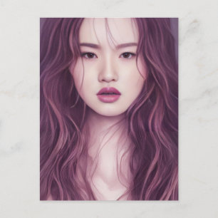 Belle carte postale asiatique femme