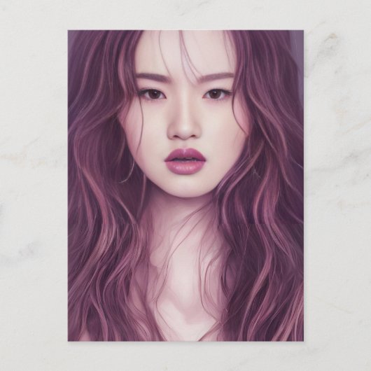 Belle carte postale asiatique femme (Devant)