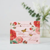 Belle carte postale avec des fleurs et des (Debout devant)