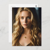 Belle carte postale Blond Woman (Devant / Derrière)