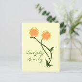 Belle Carte Postale Blooms, Orange (Debout devant)