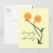 Belle Carte Postale Blooms, Orange (Devant / Derrière)