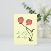 Belle Carte Postale Blooms, Rouge (Debout devant)