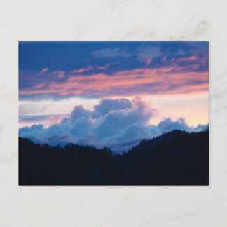 Belle carte postale coucher de soleil