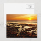 Belle carte postale coucher de soleil (Devant / Derrière)