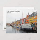 Belle carte postale de Copenhague/Nyhavn/Danemark  (Devant / Derrière)