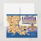 Belle carte postale de Louisiane (Devant / Derrière)