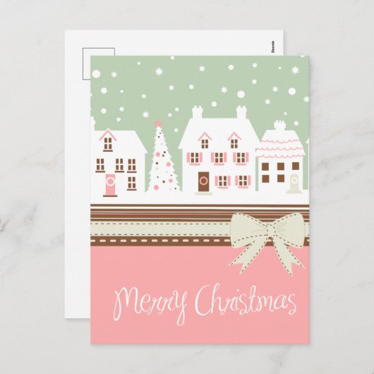 Belle carte postale de Noël (Devant / Derrière)