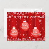 Belle carte postale de Noël Expressions (Devant / Derrière)