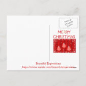 Belle carte postale de Noël Expressions (Dos)
