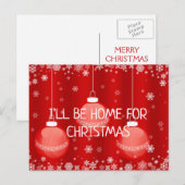 Belle carte postale de Noël Expressions (Devant / Derrière)