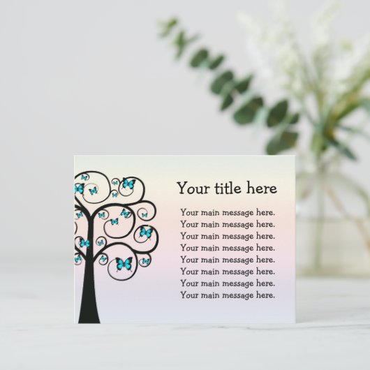 Belle carte postale de papillon (Debout devant)