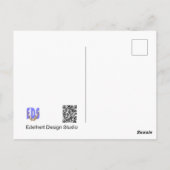 Belle carte postale de remerciement avec une rose  (Dos)