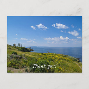 Belle carte postale de remerciement du lac Yellows