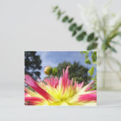 Belle carte postale do-it-yourself rose jaune (Debout devant)