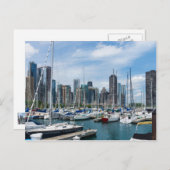 Belle carte postale du port de Chicago (Devant / Derrière)