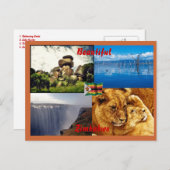 Belle carte postale du Zimbabwe (Devant / Derrière)