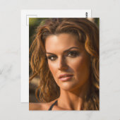 Belle carte postale femme (Devant / Derrière)