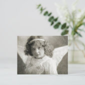 Belle carte postale fille ange Vintage (Debout devant)