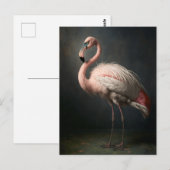 Belle carte postale Flamant rose (Devant / Derrière)