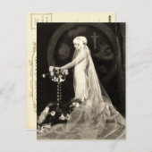 Belle Carte postale Française Mariée (Devant / Derrière)