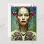 Belle carte postale Goddess Valentine (Devant / Derrière)