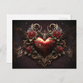 Belle carte postale Heart (Devant / Derrière)